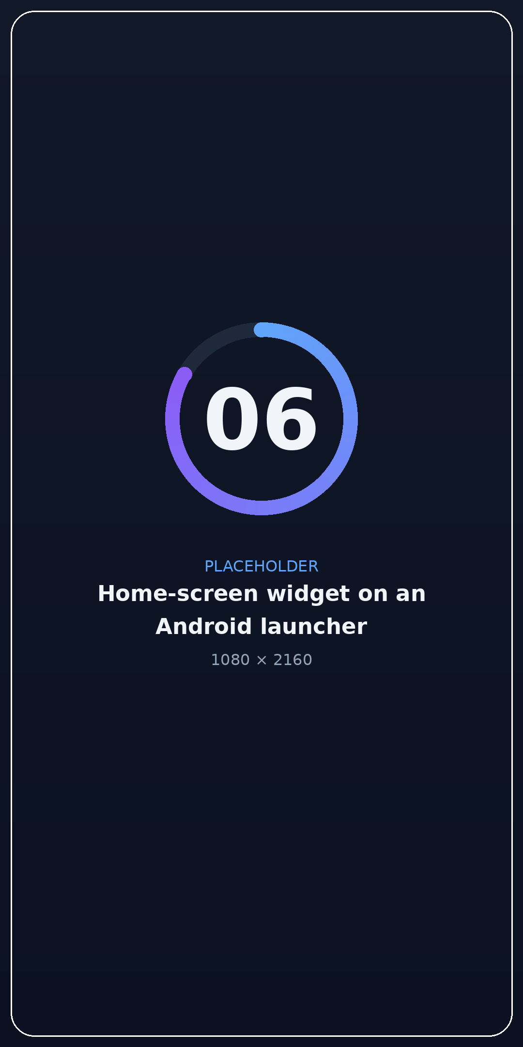 The Deep Focus widget on an Android home screen showing a live session countdown