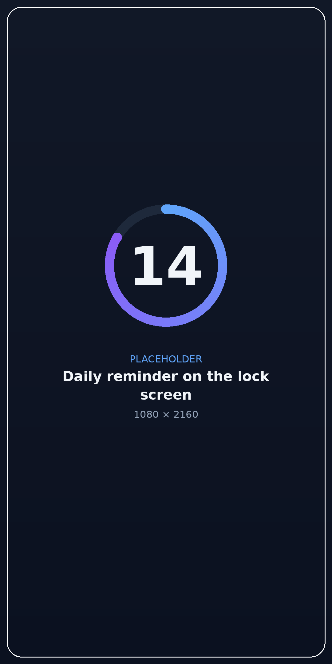 A Deep Focus daily reminder on an Android lock screen