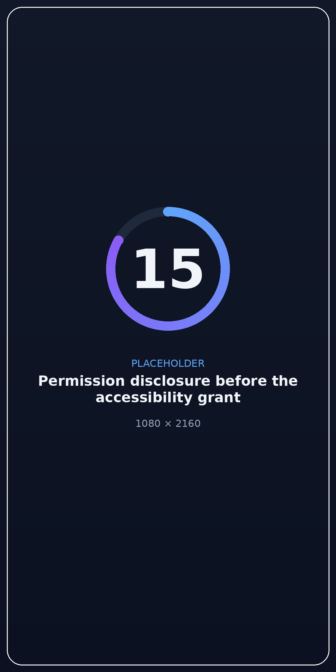 The permission disclosure Deep Focus shows before asking for the accessibility grant